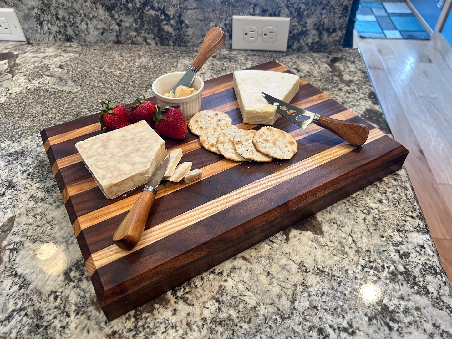 Handmade Black walnut and Ash Charcuterie Board