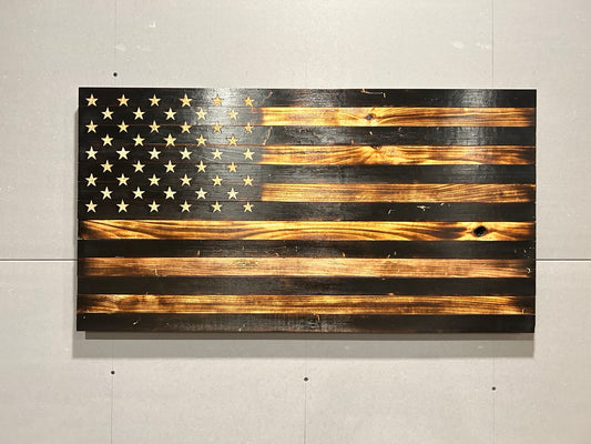 Rustic/Burned Classic American Flag
