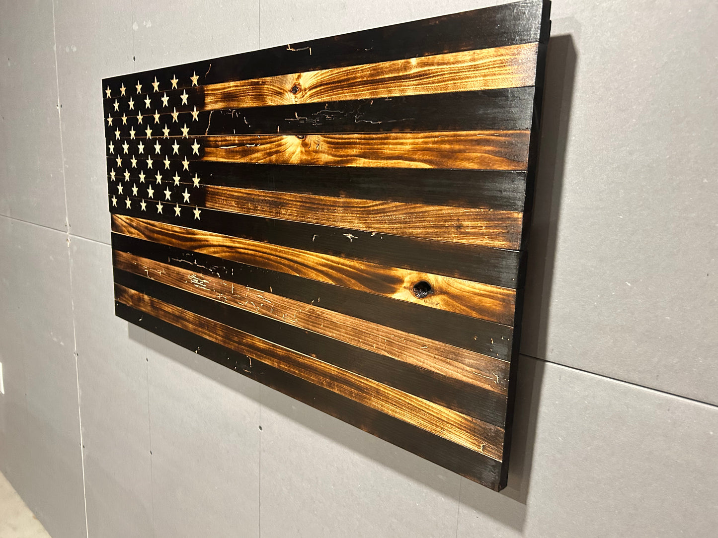 Rustic/Burned Classic American Flag