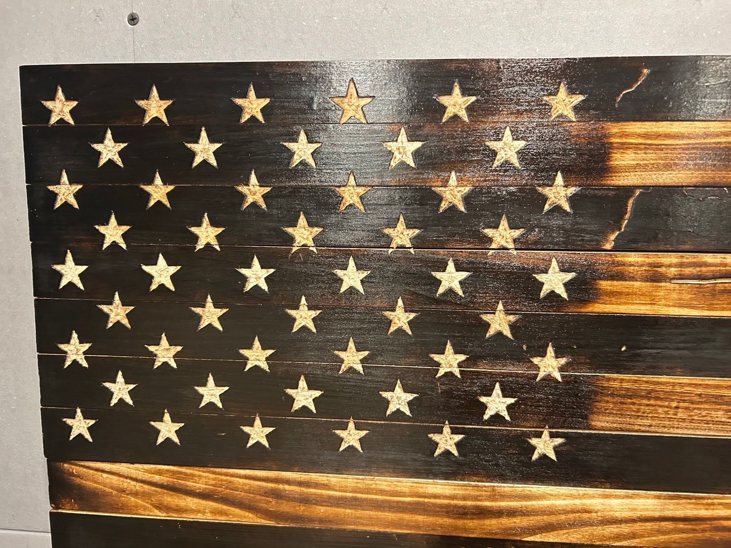 Rustic/Burned Classic American Flag