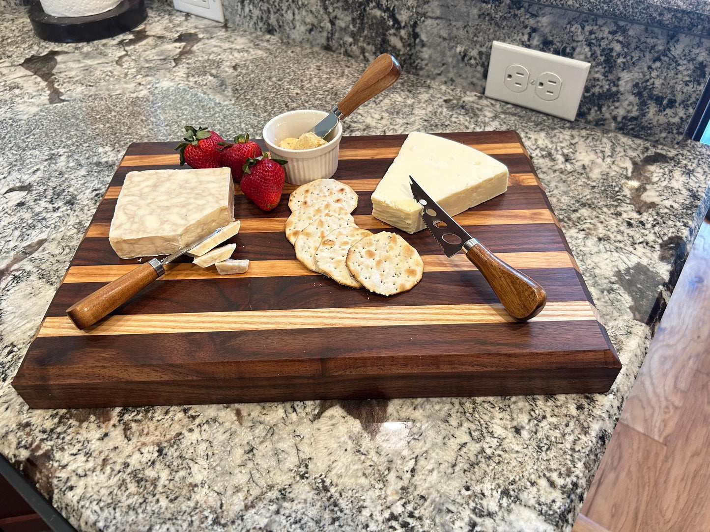 Handmade Black walnut and Ash Charcuterie Board